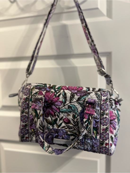 Vera Bradley Handbags - Vera Bradley Floral Quilted Shoulder Bag in Purple, Pink and White